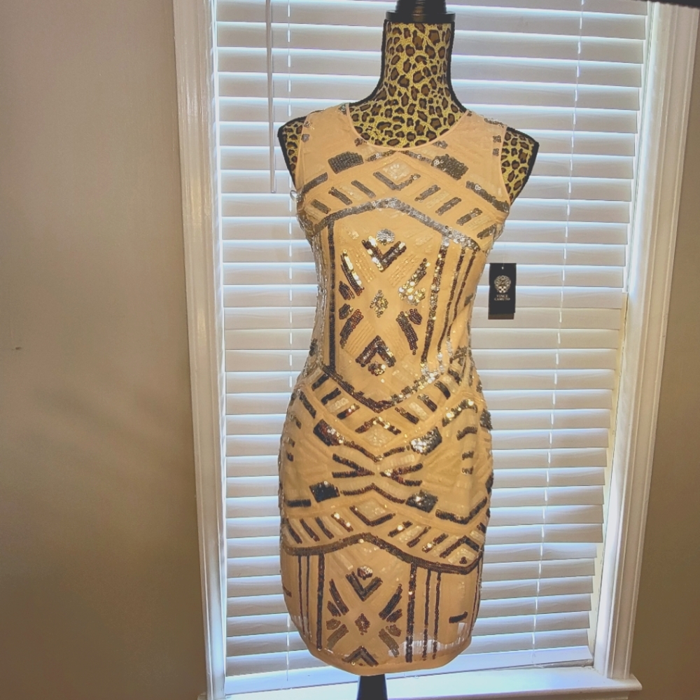 Vince Camuto Sequin Sheath Dress